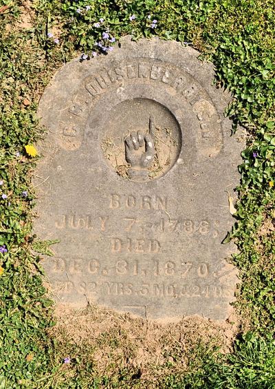 Headstone of C.P. Hollenbeck (1788-1870)