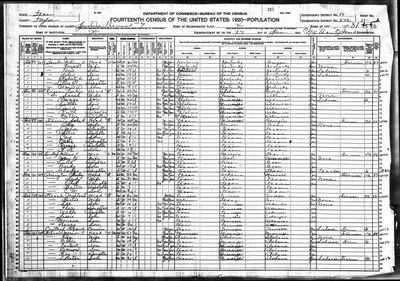 1920 United States Federal Census — JP 7, Taylor Co., TX, ED 272, sh. 15A (Ancestry record 13175085) · **S188** — page sh. 15A