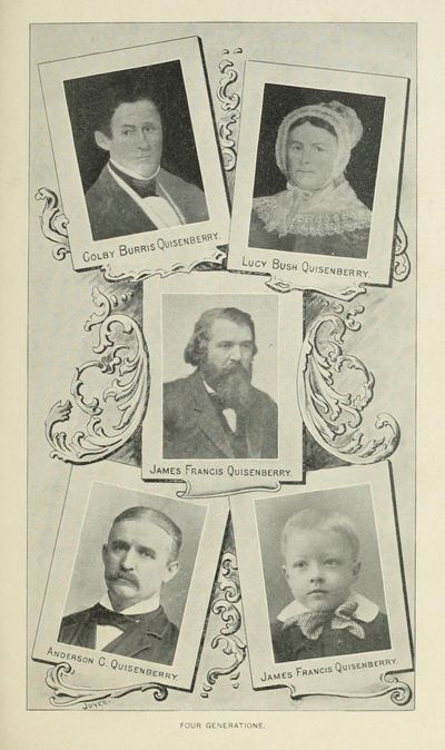 Colby Burris Quisenberry and Lucy Bush Quisenberry, "Four Generations" plate, Quisenberry Memorials (1900)