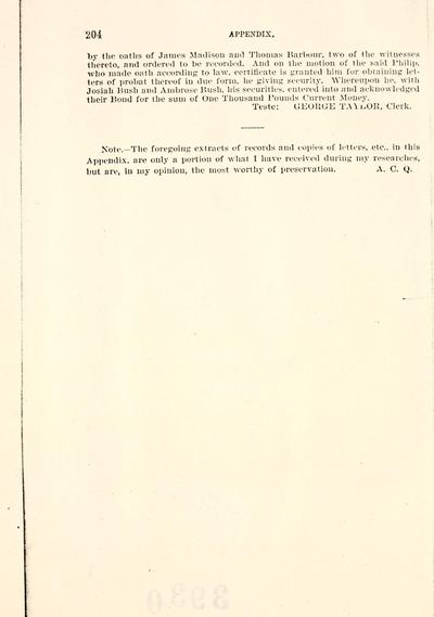 A. C. Quisenberry, Genealogical Memoranda of the Quisenberry Family (1897) — page 204