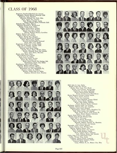 Page 635 of Cactus Yearbook, University of Texas at Austin, 1966