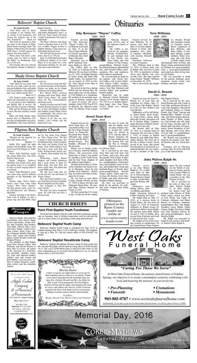 Rains County Leader (Emory, Tex.) — page 11