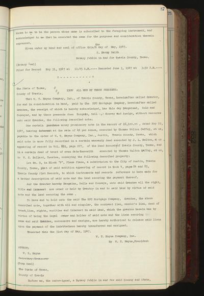 Page 63 of Travis County Deed Records: Deed Record 852, 1947-05/1947-09