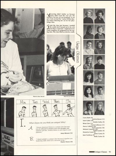 Page 91 of Anderson High School yearbook, Austin, Texas, 1990