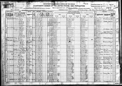 1920 U.S. census, Justice Precinct 1, Abilene City, Ward 3, Taylor County, Texas, E.D. 261, sheet 9A, lines 16–17 (Ancestry record 13159111) · S1784 — page 9A