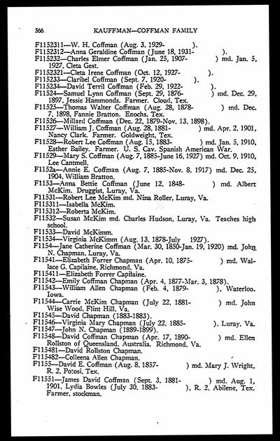 U.S., Family History Books (Ancestry record 4306388704) · **S259** — page p. 566