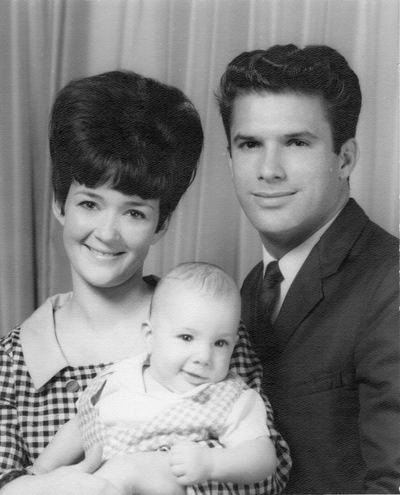 Nancy and Bill Proeger with their infant son Earl, c. 1967