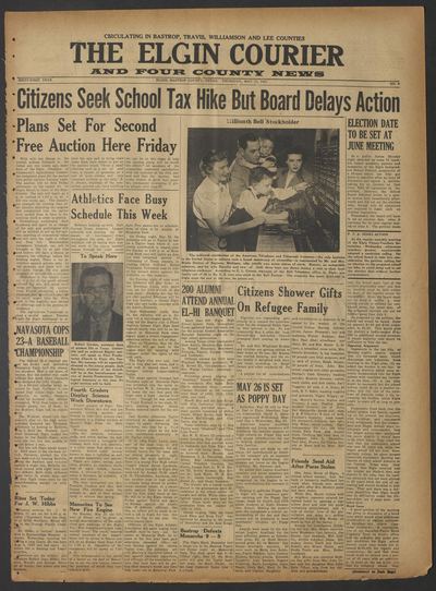 Page 1 of The Elgin Courier and Four County News (Elgin, Tex.), 17 May 1951