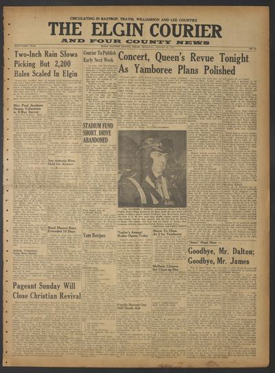 Page 1 of The Elgin Courier and Four County News (Elgin, Tex.), 23 August 1951