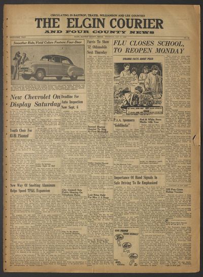 Page 1 of The Elgin Courier and Four County News (Elgin, Tex.), 17 January 1952