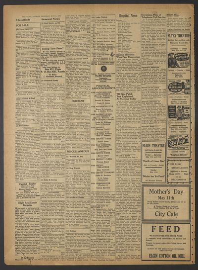 Page 8 of The Elgin Courier and Four County News (Elgin, Tex.), 8 May 1952