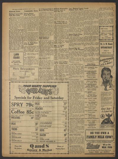 Page 4 of The Elgin Courier and Four County News (Elgin, Tex.), 15 May 1952