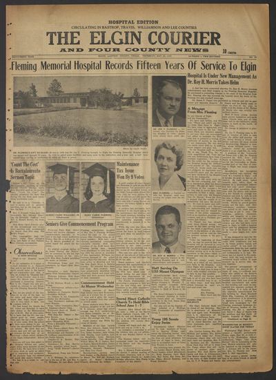 Page 1 of The Elgin Courier and Four County News (Elgin, Tex.), 28 May 1953