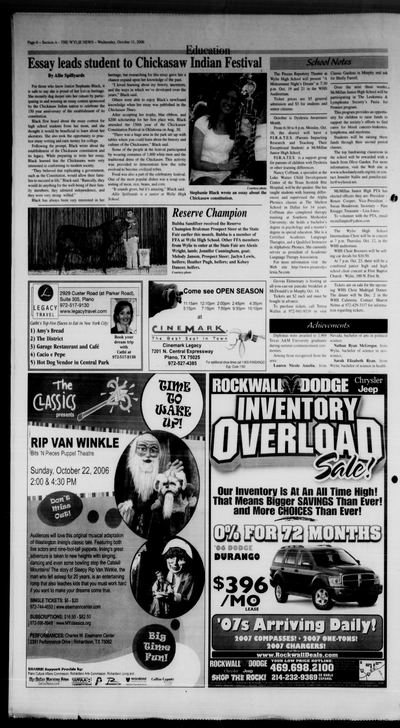 Page 6 of The Wylie News (Wylie, Tex.), 11 October 2006
