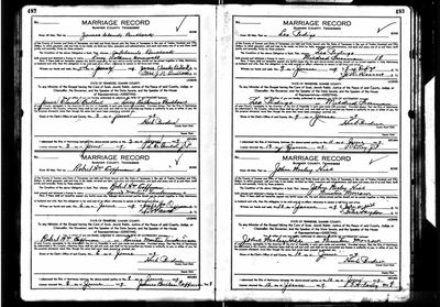 Robert Wm Coffman and Louise Martin Timberman — Sumner Co., Tennessee, marriage record, 1939