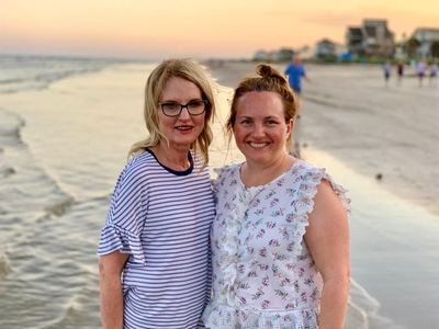 LaVonne Danielson on the beach at sunset
