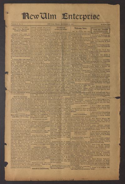 New Ulm Enterprise (New Ulm, Tex.) — page 1