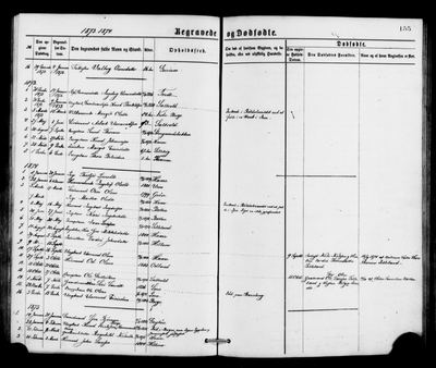 Røldal ministerialbok 1870-1886 (1229Q), Digitalarkivet source 7057 — page p. 155, 1874, no. 14