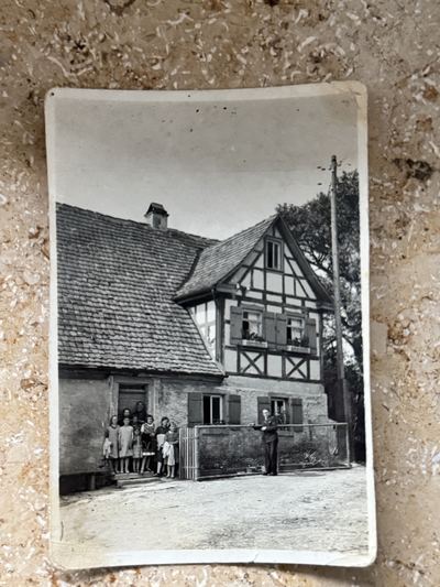 The Pröger / Hintermeier house at Erkenbrechtshausen, photograph, about the 1930s (undated)