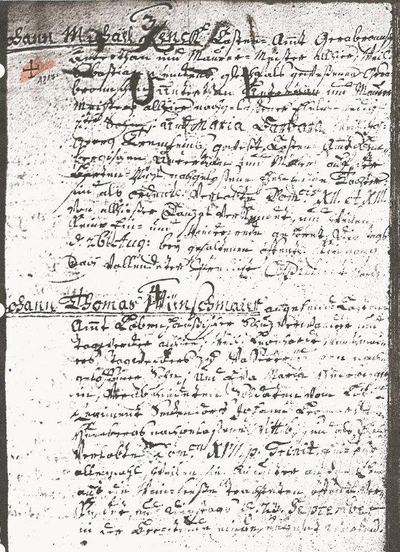 Marriage of Johann Michael Renk and Maria Barbara Treml, 26 Aug 1766, Wallhausen, Württemberg