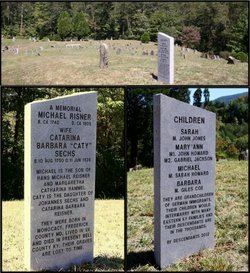 Risner family memorial naming Mary Ann Risner, wife of John Howard (erected 2012)