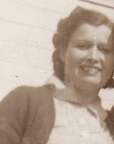Mildred Rose Silva — detail from the three-generation photograph (FamilySearch Memory 9943586), undated