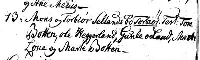 Røldal ministerialbok 1780-1816 (1229Q), Digitalarkivet source 11628 · S1695 — page p. 9 verso, 1791, no. 13