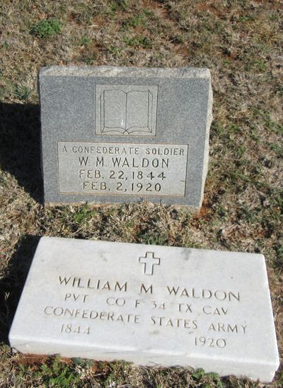 Gravestones of William M. Waldon, 1920, Roby, Fisher County, Texas