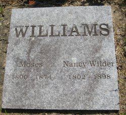 Gravestone of Moses and Nancy (Wilder) Williams, Madison County, Arkansas