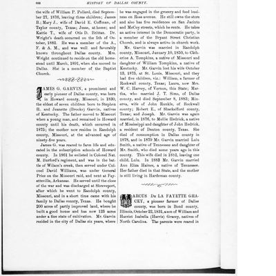 History of Dallas County, Texas — page p. 688